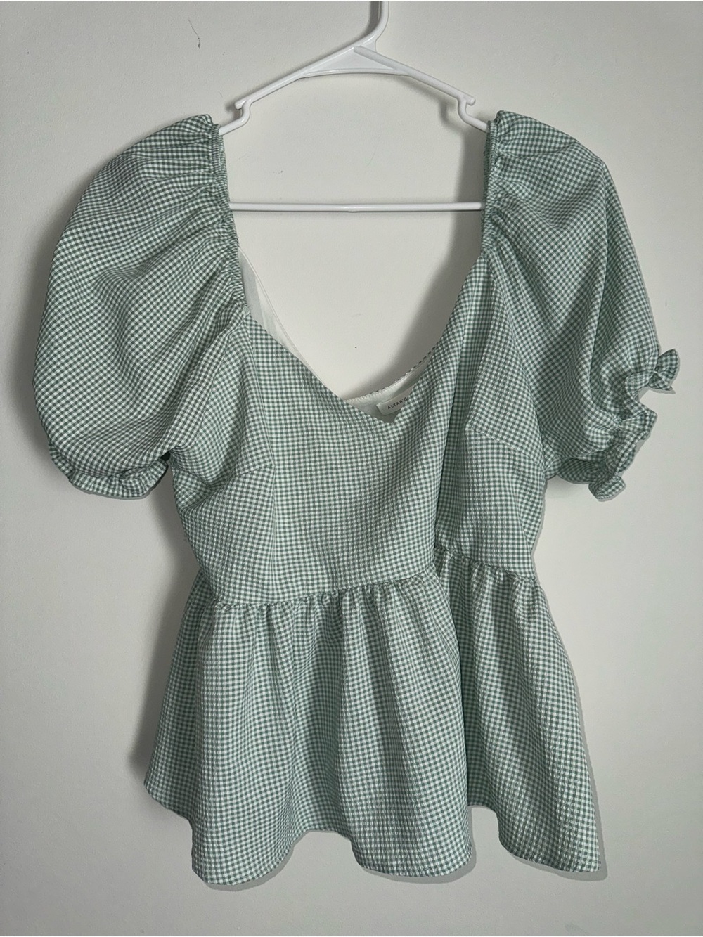 Carper Gingham Babydoll Top